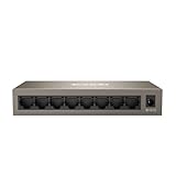 Tenda LAN Switch 8 Port Gigabit Netzwerk Switch Ethernet Splitter (Plug-and-Play Ethernet Switch, Unmanaged, Lüfterlos, Metallgehäuse)(TEG1008M)
