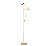 Stilvolle industrielle Papierkran-Stehlampe – elegante Metall-Stehleuchte mit Origami-Schirm – moderne hohe Beleuchtung für Wohnzimmer, Schlafzimmer, Büro, Dekoration – einzigartige Beleuchtung für