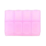 Losueeun Kunststoff Rechteck 8-Fach 7 Medizin Tabletten Case Rosa