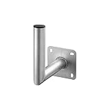 Goobay 67300 Sat Wandhalter aus Alu / Halterung für Sattelitenschüssel bis max. 85cm / Masthalterung / Winkelhalter / Wandausleger / Antennenhalterung mit 250mm Wandabstand