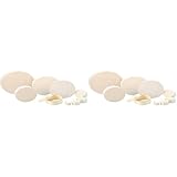 Rayher 62395000 Spandose, mit Deckel, rund, 12 cm ø, Höhe 5 cm, Spanschachtel, Holzspan natur, unbehandelt, Holzbox, Schmuckdose, zum Bemalen und Verzieren (Packung mit 2)