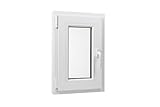 Kunststoff Fenster Dreh/Kipp 40 cm x 60 cm Anschlagrichtung Links inklusive Fenstergriff