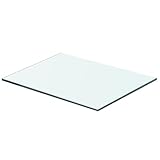 vidaXL Glasregal Glas Wandregal Klarglas, Badregal Duschablage, 8mm Dicke 40 x 25 cm, Glasablage für Badezimmer, Schlafzimmer, Küche, Büro