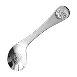 DECORNIJIA Fütterlöffel für Kleinkinder aus Edelstahl Ergonomischer Babyschul Löffel mit Abgerundeten Kanten Leicht zu Reinigen Geruchsneutral zum Selbstständigen Essenlernen zu Hause