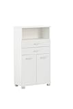 Schildmeyer Palermo Highboard 158818, Mattweiß, 59,8 x 32,6 x 110,5 cm