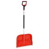WIFESE Schneeschaufel 54,5x9x38,5 cm Schneeschild Schneefräsen Schneepflug Schneeschieber Schneefräse Snow Shovel Schneeräumer Lawinenschaufel Polypropylen Aluminium Rot