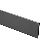 jarolift PVC Abschlussleiste Abdeckprofil für Sichtschutzmatten, Abdeckung, Sichtschutz-Zubehör, 5 x 1 m Länge, Grau