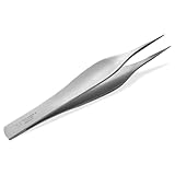 Otto Herder Manicure Splitterpinzette 11,3cm mit feiner Spitze, medizinische Pinzette mit Mikroverzahnung, chirurgische Spitzpinzette aus Instrumentenstahl, medizinische Qualität