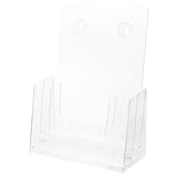 Cabilock Magazinhalterung schreibtischgestell tischregal schreibtisch aktenregal Aktenschrank-Ordner doppelt Kabine wandmontierter Dokumentenständer vertikaler Dateiordner Acryl Transparent
