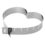 LOORGVEL Verstellbarer herzförmiger Edelstahl Backrahmen Antihaft Mousse Form für Kuchen Multifunktionales Backzubehör für DIY Torten und Desserts Geschenkidee für Hobbybäcker
