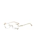 LUFF Rimless Lesebrille für Frauen, rahmenlose Metall Mode Diamond Cut Edge blaues Licht Computer-Leser, Anti Eyestrain