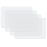 Vénilia Tischset Transparent, Platzset für Esszimmer, Esstischmatten, Telleruntersetzer, Platzdeckchen, abwischbar, lebensmittelecht, 45 x 30 cm, 4 Stück