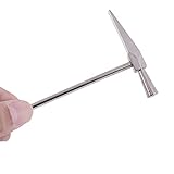 Hammer – Mini-Eisenhammer mit Griff, Klauenhammer, Holzbearbeitung, Nagelstanzer, Hammer, Uhrenreparatur, DIY-Schmuckwerkzeug, Notsicherheitshammer (Farbe: Schwarz) (Color : Silver)