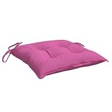 QJBSAVVA Lounge Kissen Outdoor Gartenstuhlauflagen Sitzkissen Outdoor Sitzkissen Bank Outdoor - Stuhlkissen 6 STK. Rosa 40x40x7 cm Stoff für Gartenstühle Esszimmerstühle Stühle & Sessel Gartenmöbel