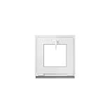 Framex Kellerfenster - Kippfenster Weiß 45 x 45 cm 2-fach 32 mm (4/24/4) Kleines Fenster Breite x Höhe (450 x 450 mm) Funktion Kipp Fenster