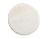 Gözze - Gözze Fellimitat-Stuhlplatte, Sitzkissen, Kunstfell, 100% Polyester, Ø 38 cm - Weiß