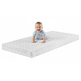 Bodyprotect Babymatratze 60x120 cm, Made in EU, Ökotex, Komfortschaum Matratze Little Dreams, Höhe ca. 9 cm, auch als Kindermatratze 60 x 120 cm, Bezug waschbar und Kochfest bis 95 Grad