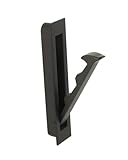 Gedotec Klapphaken aus Metall | CROC | 1 Stk. Garderobenhaken Schwarz matt | Kleiderhaken eckige Ausführung | Wandhandtuchhaken nicht selbst öffnend | rastet in geschlossener Position | Aufbauhaken