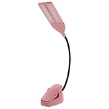 Toyvian Touch LED Schreibtischleuchte mit Augenschutz Pink Wiederaufladbare Klavier Klemmleuchte für Zuhause Dimmbares Licht Stabiles Design