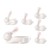 Garneck 1 Satz Essstäbchen-Rest-Set Gestell Utensil Essstäbchen Stehen Ruhe Snack-Finger-essstäbchen Geschirr Ruht Besteckhalter Essstäbchenablage Luft Besteckkorb Zange Deckel Gadget Weiß