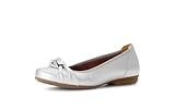 Gabor Damen Klassische Ballerinas, Frauen Flats,Ausgehschuhe,Abendschuhe,Slip-ons,Freizeitschuhe,sportlich,Ballerinen,Pumps,Silber,42.5 EU / 8.5 UK