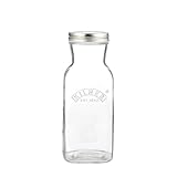 Kilner Saucen- & Saftflasche zum Befüllen 1L, auslaufsichere Saftflaschen zum Einkochen und Konservieren von Säften und Saucen, BPA-freie Glasflaschen zum Befüllen mit Mess-Skala und Etikett