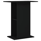 vidaXL Aquariumständer, Aquarium Unterschrank mit viel Stauraum, Aquarium Tisch mit Stabiler Oberplatte, Aquariumschrank Aquarium Halter, Schwarz Holzwerkstoff