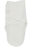 Meyco Baby Pucksack - 0-3 Monate - Pucktuch Swaddle für Neugeborene - 100 % Baumwolle - Oeko Tex zertifiziert - weicher Schlafkomfort - atmungsaktiv & feuchtigkeitsabsorbierend - Uni - Cremeweiß