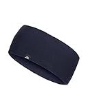 DANISH ENDURANCE Merino Stirnband, Funktionales Bandana, Sport Haarband, Elastisches Schweißband, für Damen & Herren, Dunkles Marineblau, L/XL