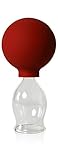 Lauschaer Glas Schröpfglas mit Saugball 30mm zum professionellen, medizinischen, feuerlosen Schröpfen mundgeblasen handgeformt, Schröpfglas, Schröpfgläser, Original