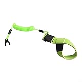 Yuanpgky Umhängeband für Boote, für Ski- und Motorwasserfahrzeuge, Sicherheitsgurt mit verstellbarer Neopren-Handschlaufe, Nylon-Spiralschnur und für dauerhaften Karabiner, Grün