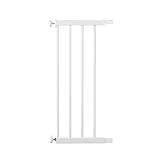 Safety 1st Easy Close Metal 28cm Gittererweiterung, kein Bohren, leicht montierbare Erweiterung zu Türschutzgitter, Erweiterung für Treppenschutzgitter ohne Bohren für Babygitter, Weiß