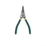 YobiLife Kreis-Clip-Zangen-Set, 17,8 cm, lange Nase, gerade und gebogen, innerer äußerer Sprengringentferner für Automobil- und mechanische Reparatur (gerade außen)