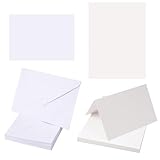 WhizNook 30 Sets Klappkarten Blanko mit Umschlag Weiß, DIN A6/C6, Blanko Karten zum Selbstgestalten, Faltkarten mit Umschlag, Karten und Umschläge Set, für Hochzeiten, Geburtstage, Weihnachten