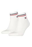 Tommy Hilfiger Unisex Quarter Socken, Weiß, 39-42 EU