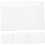 MAGICLULU 5 Stück Mehrzweck Budget Einlagen Transparente 6 loch Ordnertaschen aus Pp mit Doppellagiger Struktur Wiederverwendbare Binder Taschen für Budgetplaner und Haushaltsbücher