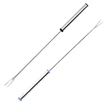 Fondue Gabeln, 2 Stück Fonduegabeln aus Edelstahl, Käsefonduegabel, Edelstahl Fondue Gabeln, Fonduegabel, für Fondue, Käse, Marshmallow, Schokolade, 24 cm