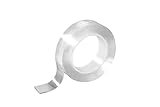Maximex Hightech Klebeband 3m, extra starkhaftendes, doppelseitiges Acryl-Klebeband, gleicht unebene Flächen aus, rückstandslos entfernbar, abwaschbar, wiederverwendbar, temperaturbeständig