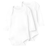 NAME IT Unisex Nbnbody 2p Ls Solid White Noos, Bright White, 80