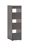 Schildmeyer Mehrzweckschrank Wäscheschrank Solea 702006, anthrazit, 45,1 x 60 x 154,7 cm