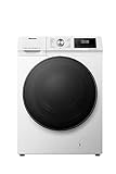 Hisense WFQA7014EVJM Waschmaschine mit Dampffunktion/ 7 kg /AquaStop/ 1400 U/min /15 Programme/ Inverter PowerDrive Motor/Edelstahltrommel/Kindersicherung/Trommelreinigung/Weiß