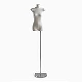 QINGYAN Weibliche Schaufensterpuppe, Schneiderpuppe, Torso, Verstellbarer Torso-Schneidepuppenkörper Mit Metallsockel, Kleiderpuppe for Nähen, Vielseitige Präsentation