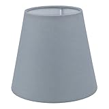 Sinta Lampenschirme Lampenschrim Stoff Konische E14/E27 Ersatzschirm Klein hängelampe für Kerze Kristall Kronleuchter Candle Light Wand Licht Tischleuchte, Ø13cm/5.5' Grau