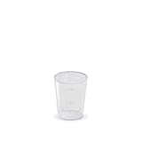 Schnapsbecher Made in Germany | Eichstrich 2cl / 4cl | Shotbecher Plastikbecher Einwegbecher aus Kunststoff PS (Polystyrol), Transparent klar (100)