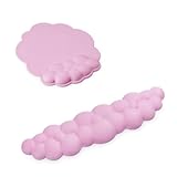 casstaly Cloud Handgelenkauflage-Set, ergonomische Tastatur-Handgelenkauflage, Maus, Handgelenkauflage, Computer, Gaming, Handgelenkauflage, rutschfeste Unterseite, einfache Installation, Rosa