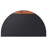 FLASLD Fireproof Fireplace Mat Half Round Hearth Rug Protects Floors, Feuerfeste Kaminmatte, 71 x 121 cm halbrund, schützt Böden vor Funken, Glut, silikonbeschichteter Glasfaser-Teppich