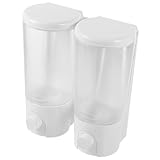 BEBEMOKO Spender zur Wandmontage, schwarzer Spender, Badezimmer-Spender, Spülung, Edelstahlspender, Wasserbecher, Spülpumpe, Spender, Shampoo, Waschbecken, Dusche, Kunststoff