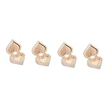 HOMSFOU 4 Stücke Verlobungsvorschlag Geformt Organisator Dekorative Geschenke Schatztruhe Ohrringe Zarte Leere Schmuckstück Unvollendet Schmuck Ring Tee Malerei Ohrring Begünstigt