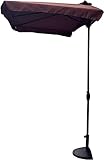 Outdoor-Sonnenschirm mit Kurbel für Garten und Balkon, Kaffeefarbe, 230 cm x 130 cm, quadratisches Vordach, Zelt, Kaffeebraun, 2.3*1.3m