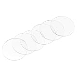 HEMOTON 6 Stück Teiliges Runde Flache Uhrengläser Dicke Glaslinse mit Klarlackglänzender Oberfläche für Uhrmacher Ersatzteile zur Einfachen Reparatur